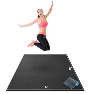 Gorilla Mats Large 6x4 Exercise Mat 1/4" Thick Home Gym Workout Floor NEW